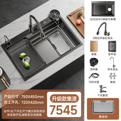 Jomoo Sink Large Single-Slot Kitchen Household 304 Stainless Steel Countertop Undermount Sink Dishwashing Sink Undermount Sink
