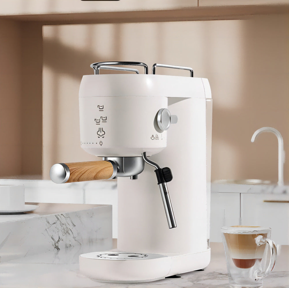 Coffee machine espresso coffee machine visual fully semi-automatic household milk bubble machine small grinder electric 110V US gauge