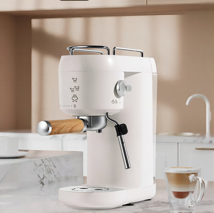 Coffee machine espresso coffee machine visual fully semi-automatic household milk bubble machine small grinder electric 110V US gauge