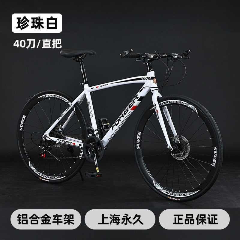 Shanghai Forever Brand Aluminum Alloy Road Variable Speed Bicycle Adult Curved Handlebar Variable Speed Road Bicycle for Men