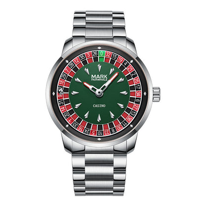 Mark Fairwhale Watch Alloy Roulette Metal Wristwatch Cross-Border Men's Quartz Watch