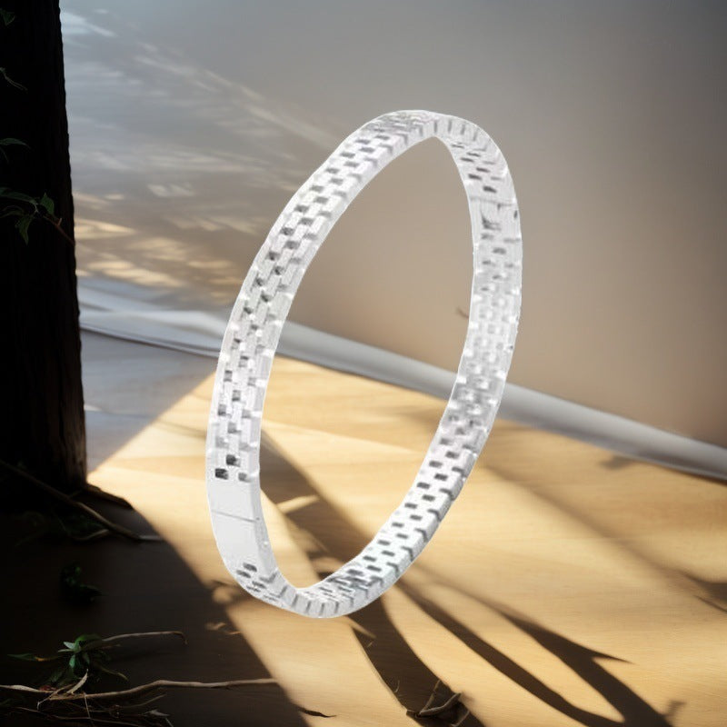 European and American Cross-Border Stainless Steel Bracelet, Titanium Steel Nail Bracelet for Women, Non-Fading, Simple, Versatile, Fashionable and Elegant Bracelet