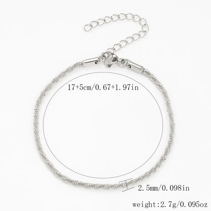 Stainless Steel Bracelet 18K Gold Vacuum Plating Furnace Versatile Simple Everyday Basic Bracelet Color-Preserving Jewelry