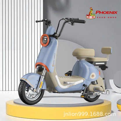 Phoenix New National Standard Electric Vehicle Blue Excellent Electric Bicycle Can Be Registered Offline Physical Same Model Electric Bicycle