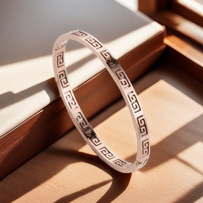 Cross-border Stainless Steel Bracelet Women's High-grade Electroplated Circle Bracelet Diamond Light Luxury Titanium Steel Fashion Jewelry
