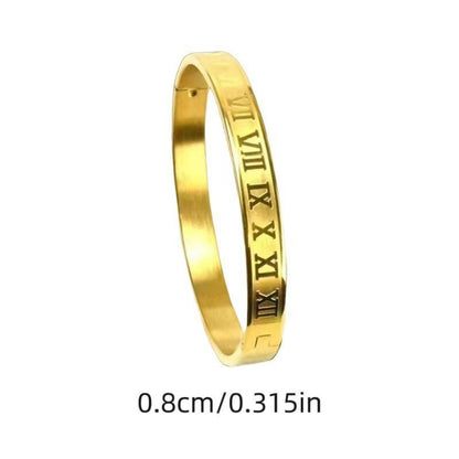 European and American Cross-Border Stainless Steel Bracelet, Titanium Steel Nail Bracelet for Women, Non-Fading, Simple, Versatile, Fashionable and Elegant Bracelet