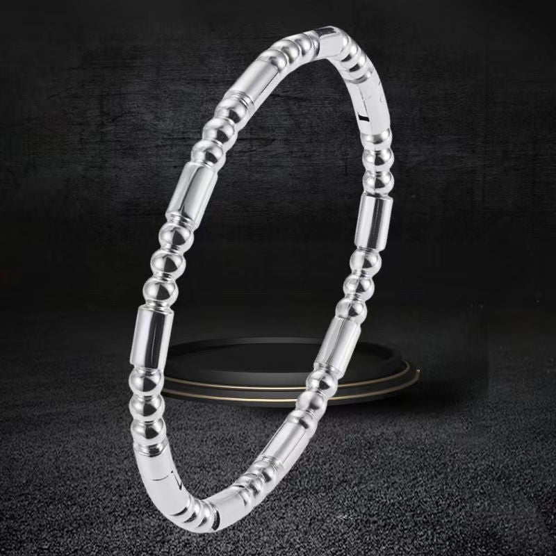Cross-border Stainless Steel Bracelet Women's High-grade Electroplated Circle Bracelet Diamond Light Luxury Titanium Steel Fashion Jewelry