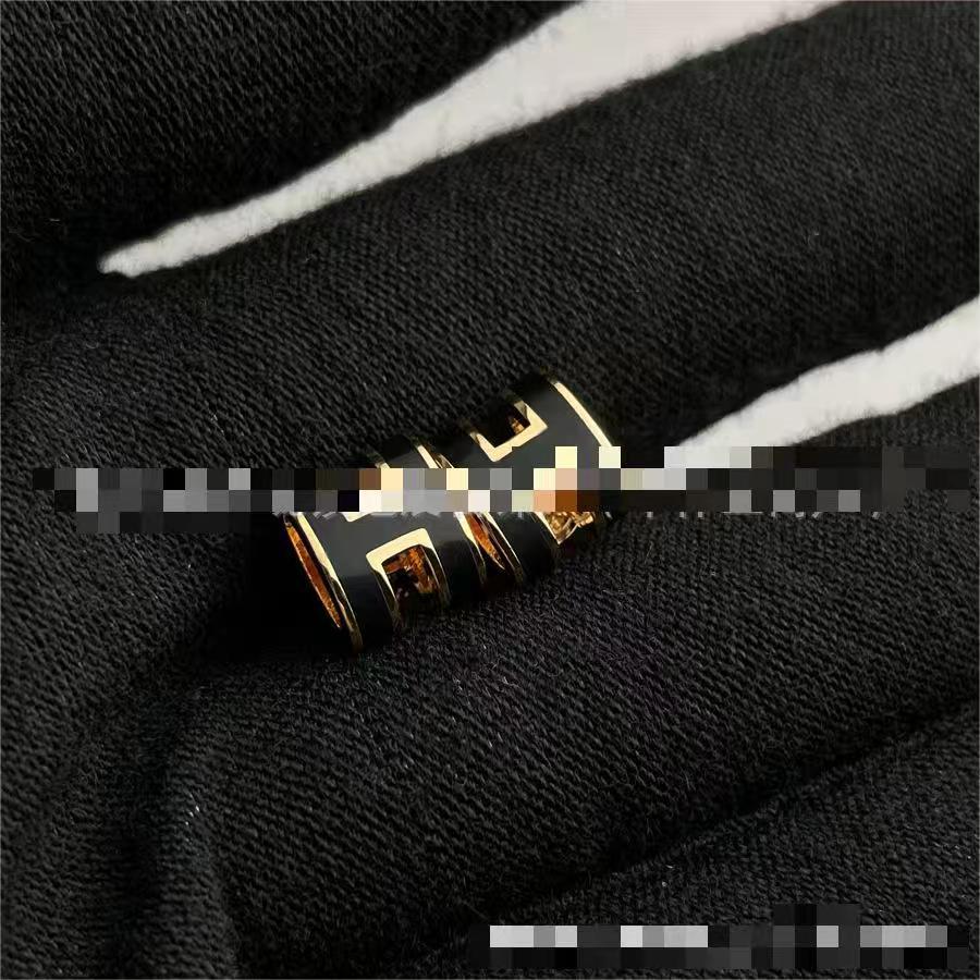 Letter Mini Enamel 18K Rose Gold H Earrings Pop Earrings for Women Accessible Luxury 520 Gifts Valentine's Day Gifts