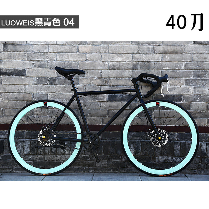 Dead flying bicycle men's road racing disc brake student women's bicycle adult sports car 24 inch 26 inch solid tire live flying
