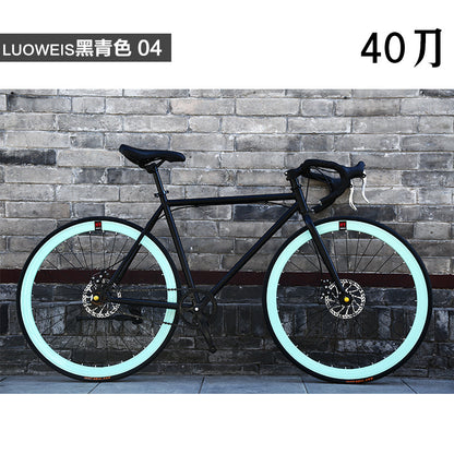 Dead flying bicycle men's road racing disc brake student women's bicycle adult sports car 24 inch 26 inch solid tire live flying