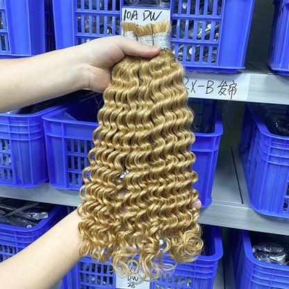 Deep wave real hair dirty braids Boho braids wig full human hair