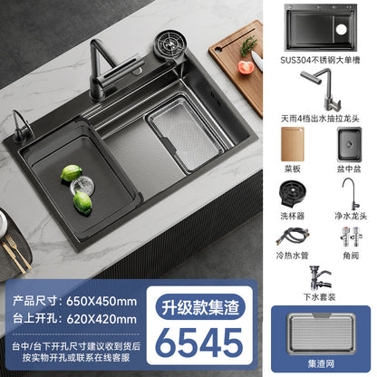 Jomoo Sink Large Single-Slot Kitchen Household 304 Stainless Steel Countertop Undermount Sink Dishwashing Sink Undermount Sink