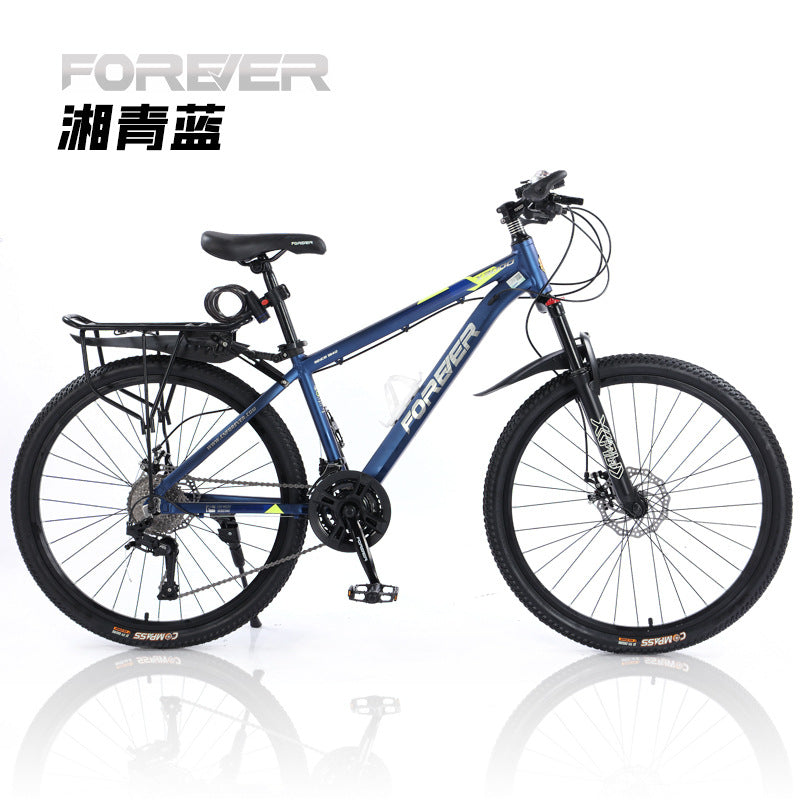 Permanent Aluminum Alloy Mountain Bike Youth Adult Student Bike Variable Speed Racing Shock Absorption Road Bike Commuting Men and Women