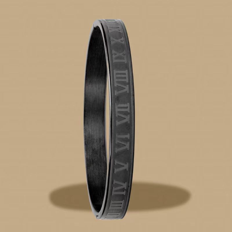 Cross-border Stainless Steel Bracelet Women's High-grade Electroplated Circle Bracelet Diamond Light Luxury Titanium Steel Fashion Jewelry