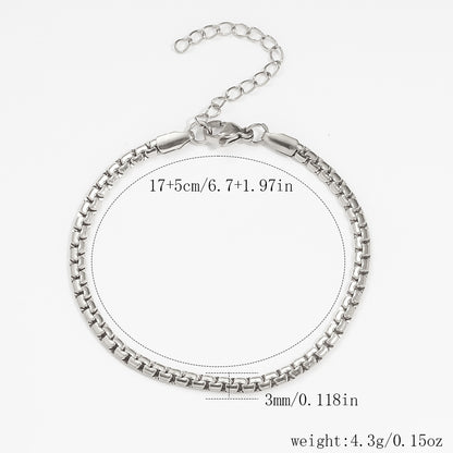 Stainless Steel Bracelet 18K Gold Vacuum Plating Furnace Versatile Simple Everyday Basic Bracelet Color-Preserving Jewelry
