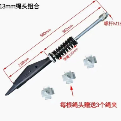 Elevator Wire Rope Head Combination Wire Clamp Rod Diameter 8/10/12 Elevator Parts Manufacturer Wire Rope Clamp