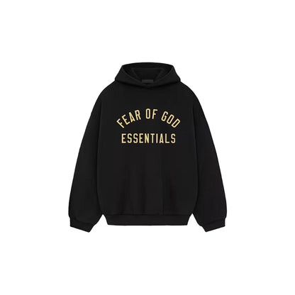 Autumn and Winter New ESSENTIALS Children's Letter Printed Hooded fleece-lined Sweater Boys' Girls' Loose Hoodie