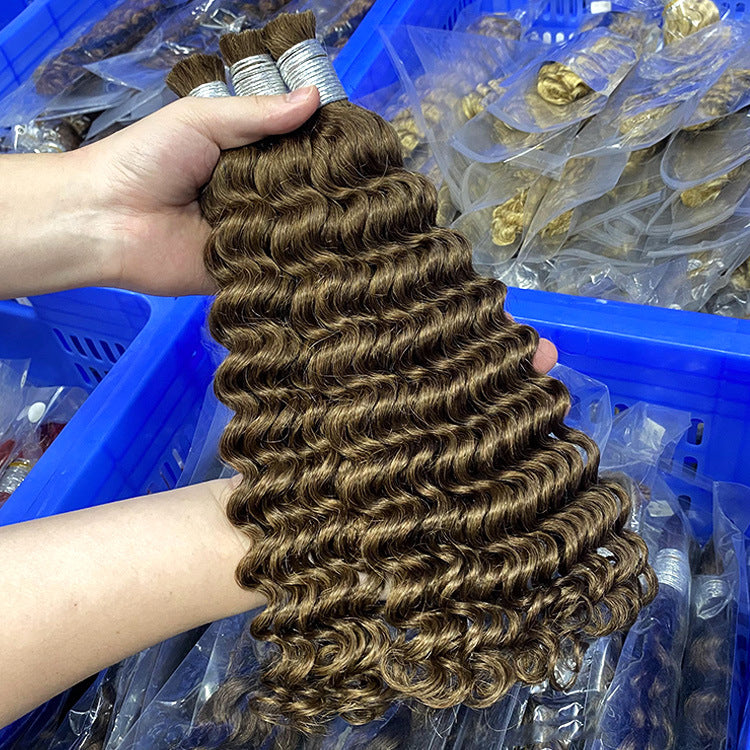 Deep wave real hair dirty braids Boho braids wig full human hair