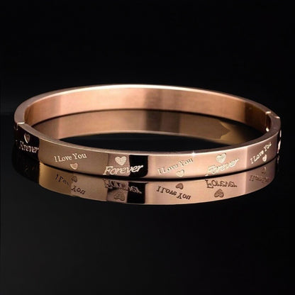 European and American Cross-Border Stainless Steel Bracelet, Titanium Steel Nail Bracelet for Women, Non-Fading, Simple, Versatile, Fashionable and Elegant Bracelet