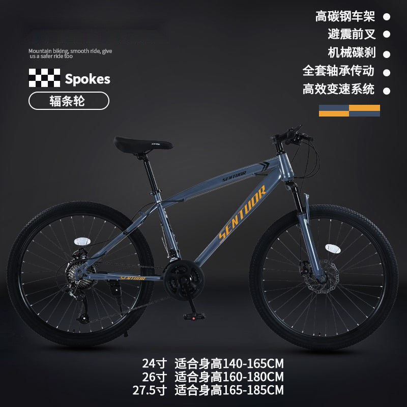 Mountain Bike Bicycle Adult Off-Road Men's and Women's Lightweight Road Variable Speed Racing Student