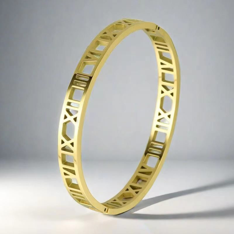 European and American Cross-Border Stainless Steel Bracelet, Titanium Steel Nail Bracelet for Women, Non-Fading, Simple, Versatile, Fashionable and Elegant Bracelet