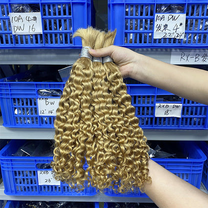 Human Hair Wig Italian Curly Multi-Color Hair Bundle Human Bulk Hair Full Human Hair