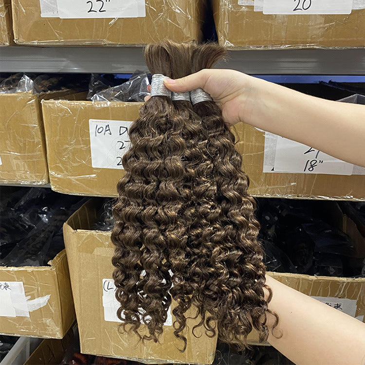 Human Hair Wig Italian Curly Multi-Color Hair Bundle Human Bulk Hair Full Human Hair