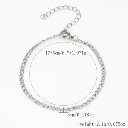 Stainless Steel Bracelet 18K Gold Vacuum Plating Furnace Versatile Simple Everyday Basic Bracelet Color-Preserving Jewelry