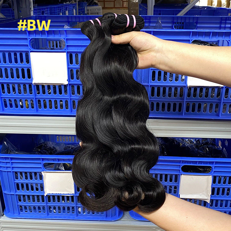 SDD Real Human Hair Wig Bone Straight Hair 12A Braid Hair Curtain Bonestraight Bundles Humanhair