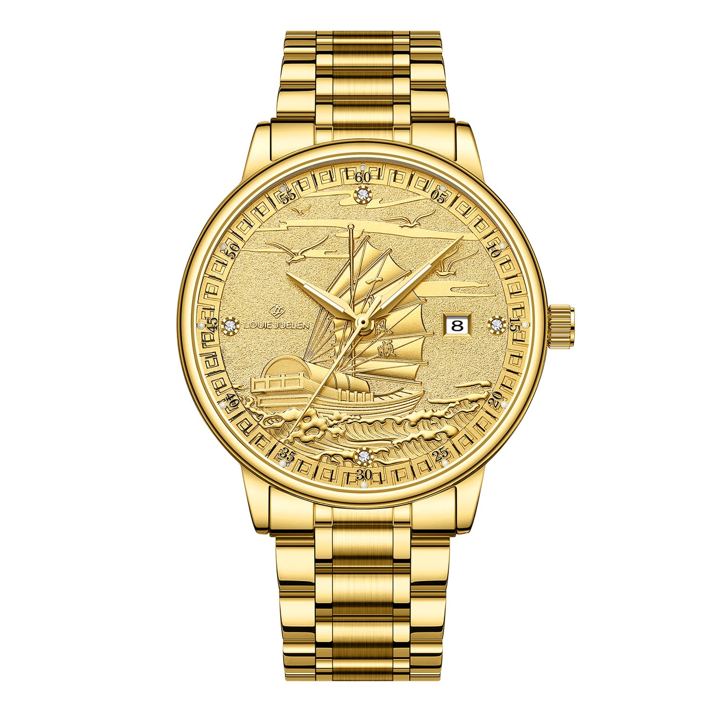 Swiss Louis Jelun Brand Live Broadcast Foreign Trade New Cross-Border Popular Watch Women's One-Piece Delivery Men's Quartz Watch