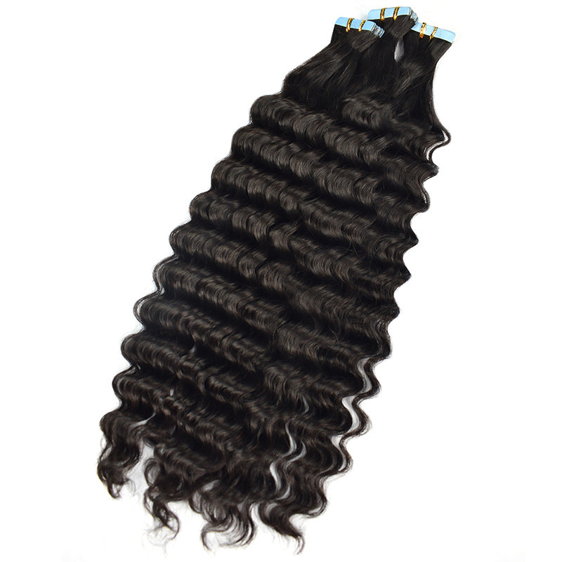 Wig Film Hair Human Tape in Hair Invisible Traceless Hair Extensions European and American Cross-Border Human Hair Wigs
