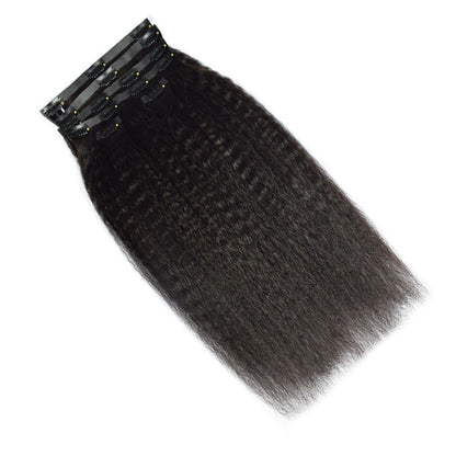 In-Stock Real Human Hair Wigs Pu Clip-In Hair Extensions for Women Seamless Clip Ins Human Hair Export Wigs