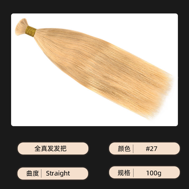 Manufacturer Wholesale Wig Human Hair Handle Hair Bundle Human Hair Bulk Hair Bone Straight Hair Wig for Women