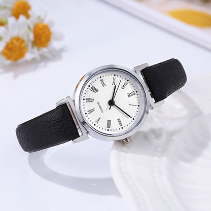 Cross-Border In-Stock Student Watches for Women, Niche Digital Thin Leather Strap Quartz Exam Ladies' Wholesale Student Electronic Watches