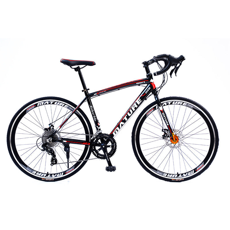 Source Factory Urban Road Competition Variable Speed Bicycle Double Disc Brake Lightweight Male and Female Students Bicycle Commuting