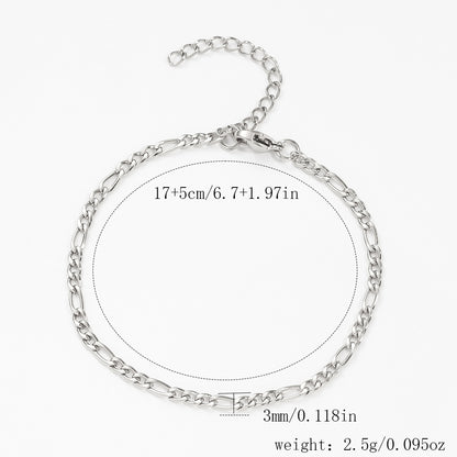 Stainless Steel Bracelet 18K Gold Vacuum Plating Furnace Versatile Simple Everyday Basic Bracelet Color-Preserving Jewelry