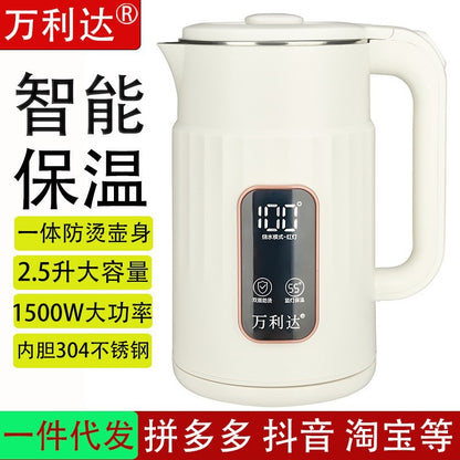 Direct Supply of Wanlida Electric Kettles for Home Use, Insulated Stainless Steel Small Appliances, Dropshipping Available