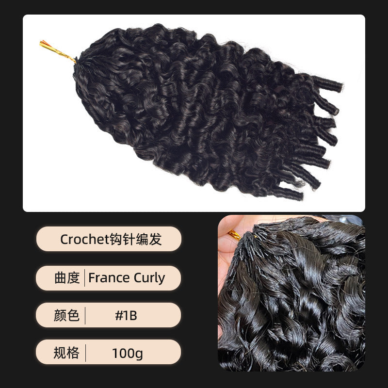 Wig Human Hair Crochet Braided Hair Real Hair Full Head Human Hair Wig European and American Cross-Border Human Hair
