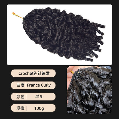 Wig Human Hair Crochet Braided Hair Real Hair Full Head Human Hair Wig European and American Cross-Border Human Hair