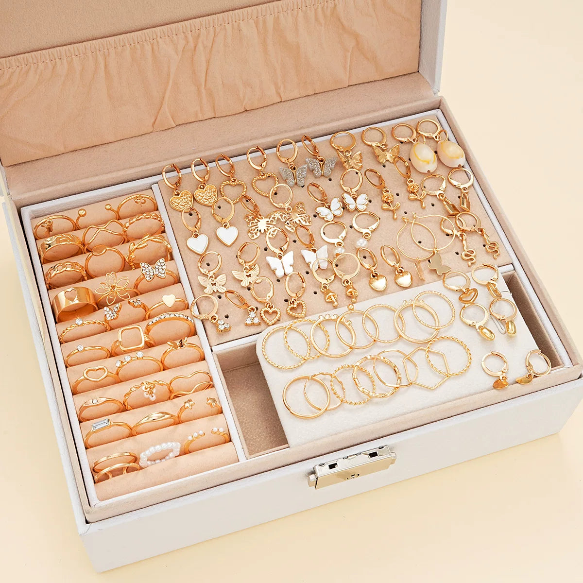 Jewelry Set New Cross-Border Hot European and American Hot Selling Imitation Pearl Alloy Jewelry Set (without Box)