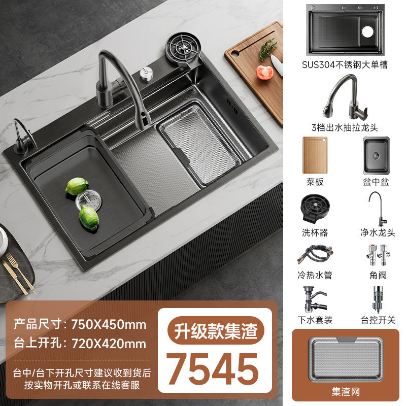 Jomoo Sink Large Single-Slot Kitchen Household 304 Stainless Steel Countertop Undermount Sink Dishwashing Sink Undermount Sink