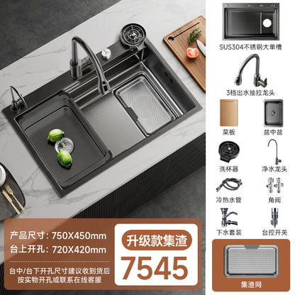 Jomoo Sink Large Single-Slot Kitchen Household 304 Stainless Steel Countertop Undermount Sink Dishwashing Sink Undermount Sink
