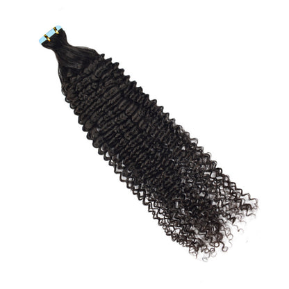 Wig Film Hair Human Tape in Hair Invisible Traceless Hair Extensions European and American Cross-Border Human Hair Wigs