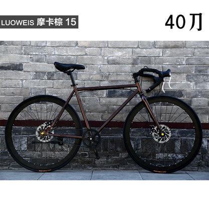 Dead flying bicycle men's road racing disc brake student women's bicycle adult sports car 24 inch 26 inch solid tire live flying