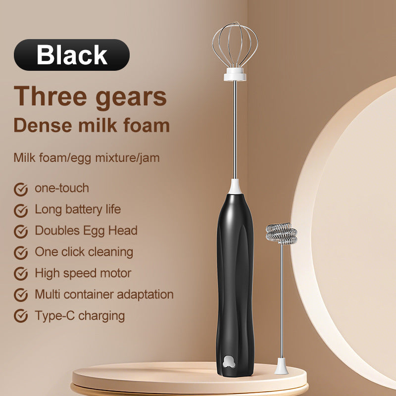 Cross-Border Electric Eggbeater Hand-Held Kitchen Baking Cream Frother Household Mini Milk Coffee Blender