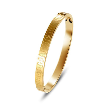 European and American Cross-Border Stainless Steel Bracelet, Titanium Steel Nail Bracelet for Women, Non-Fading, Simple, Versatile, Fashionable and Elegant Bracelet