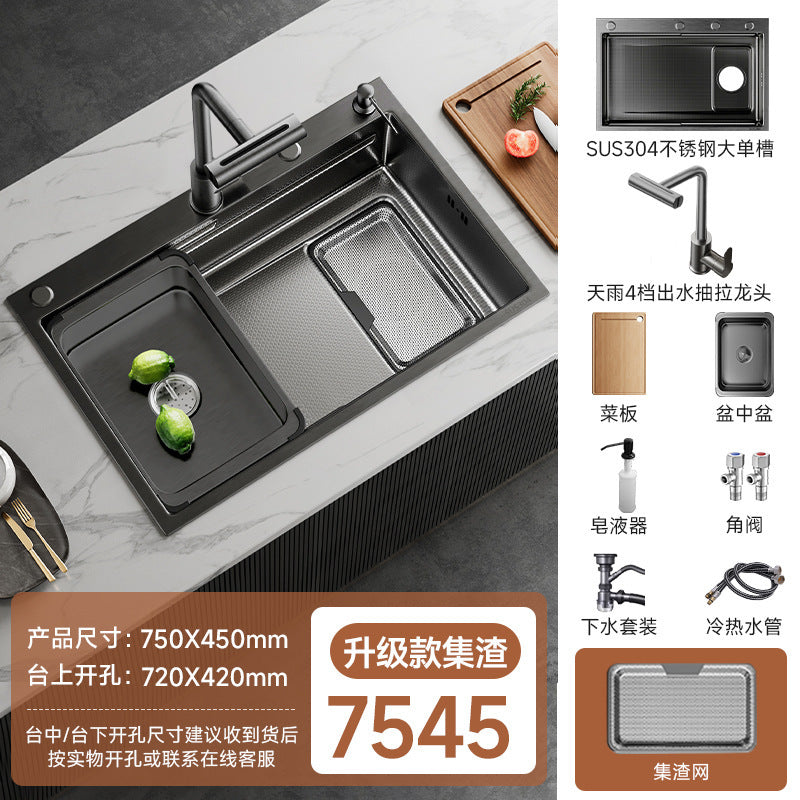 Jomoo Sink Large Single-Slot Kitchen Household 304 Stainless Steel Countertop Undermount Sink Dishwashing Sink Undermount Sink