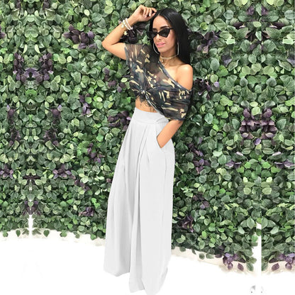 S2018 Hot-Selling Fashion Stylish Flared Pants Wide-Leg Casual Pants Autumn and Winter Wide-Leg Pants 14 Colors Available
