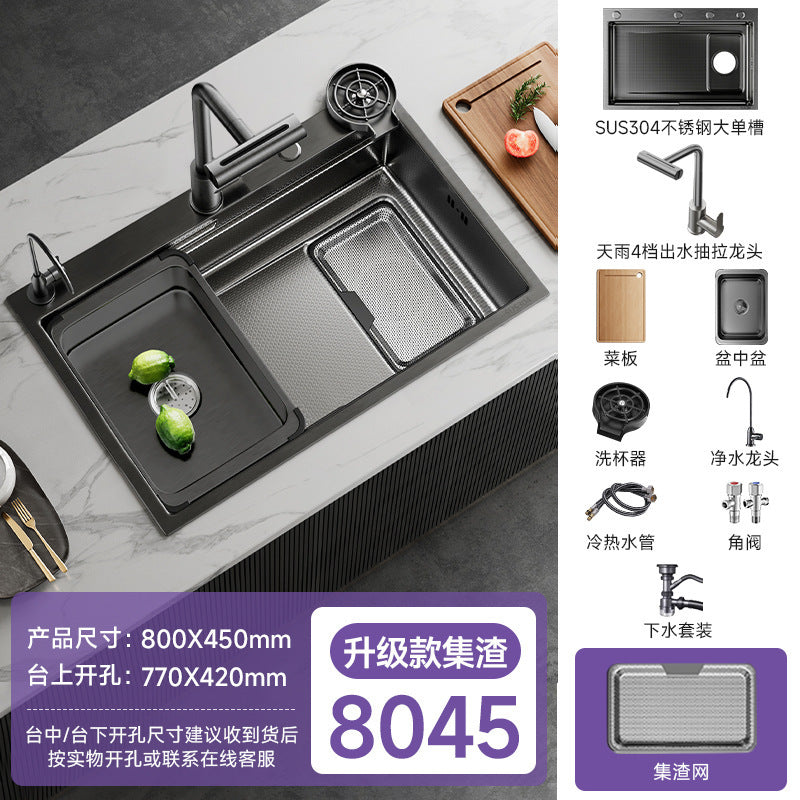 Jomoo Sink Large Single-Slot Kitchen Household 304 Stainless Steel Countertop Undermount Sink Dishwashing Sink Undermount Sink