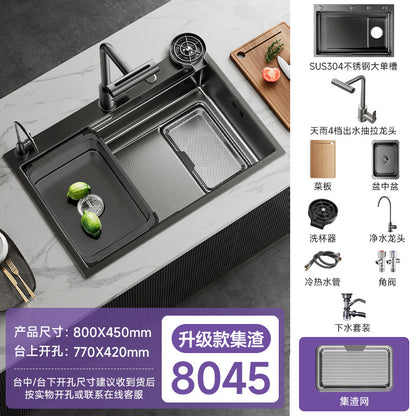 Jomoo Sink Large Single-Slot Kitchen Household 304 Stainless Steel Countertop Undermount Sink Dishwashing Sink Undermount Sink